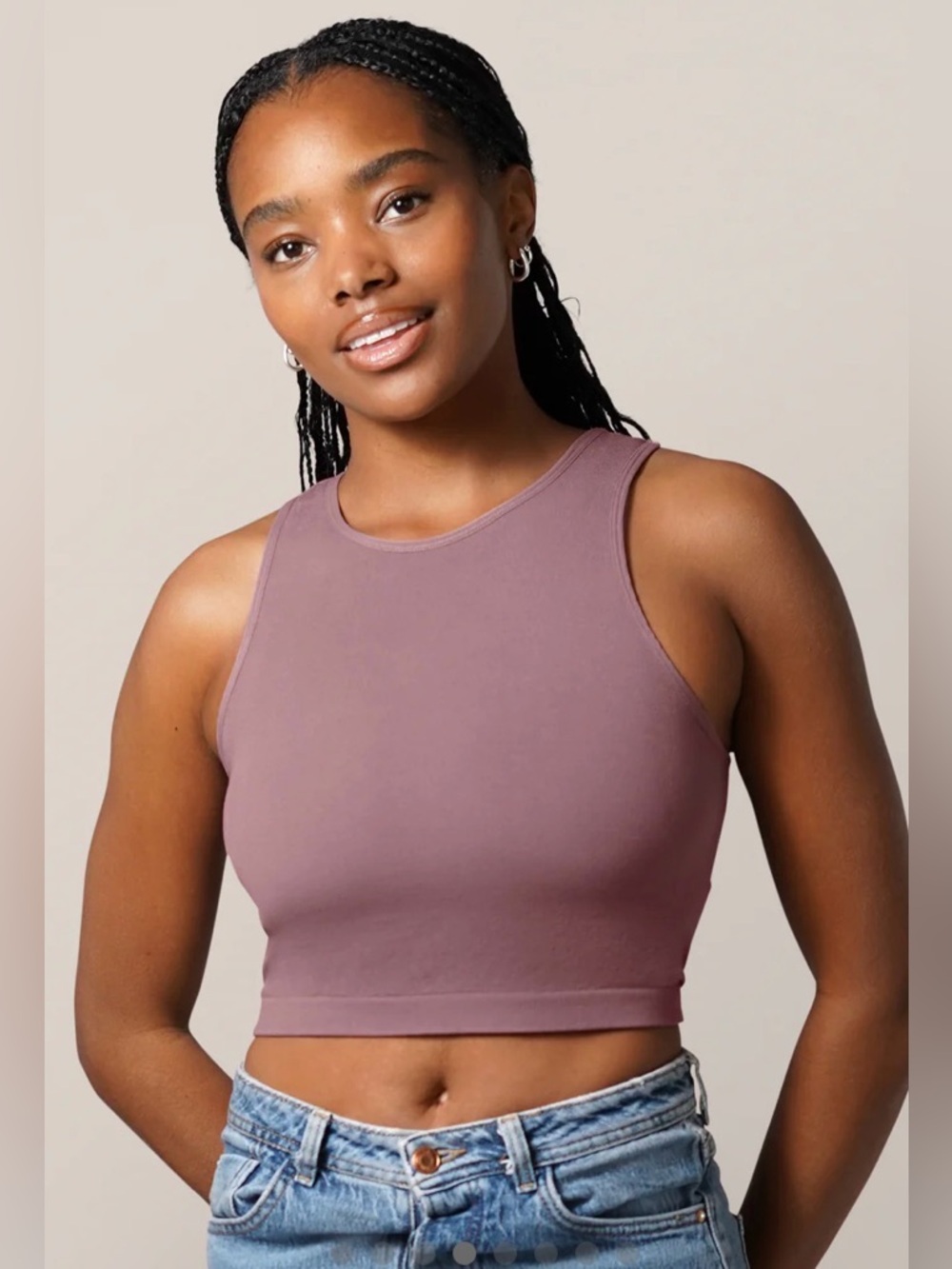 Kindred Bravely Mauve Crop Tank Nursing Bra